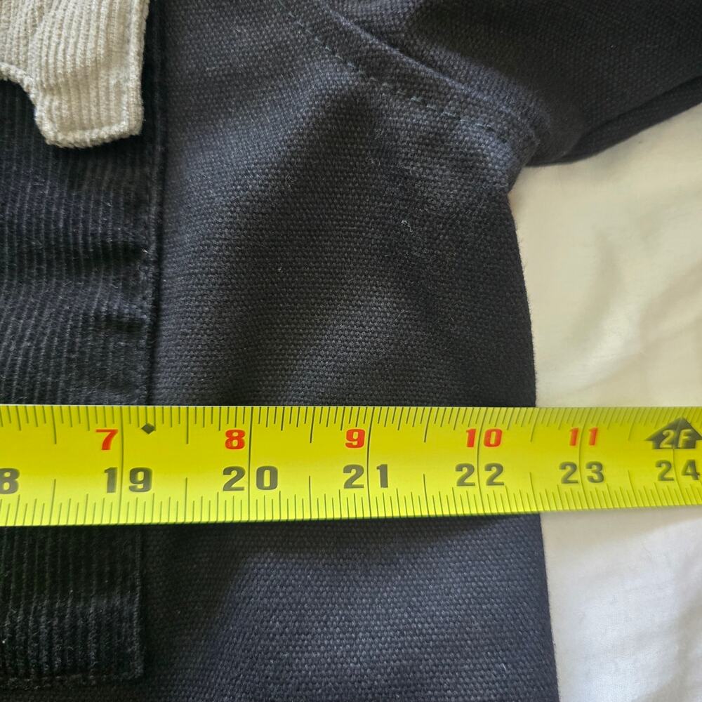*NWT Mens Babylon LA Work Chore Coat Jacket Size L Black Canvas Corduroy - Picture 11 of 12